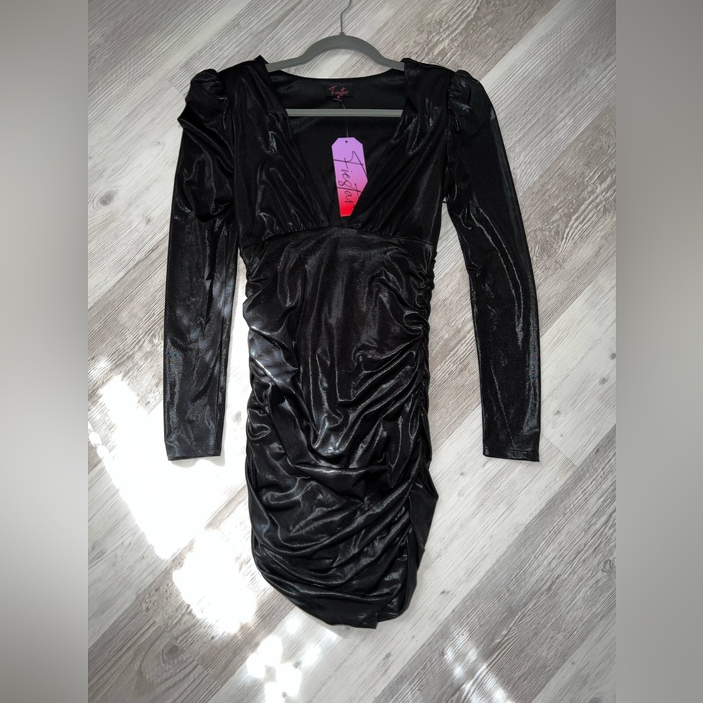 Long sleeve black dress